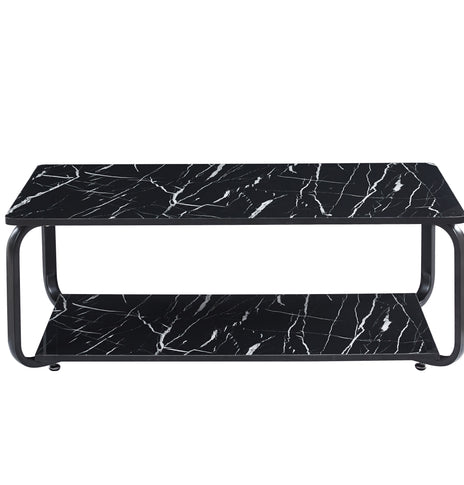 Nyra Black, Grey Coffee Table with Optional Gold Or Black Frame