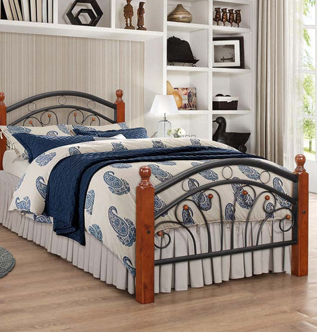 PS102 DIRTY OAK METAL BEDS
