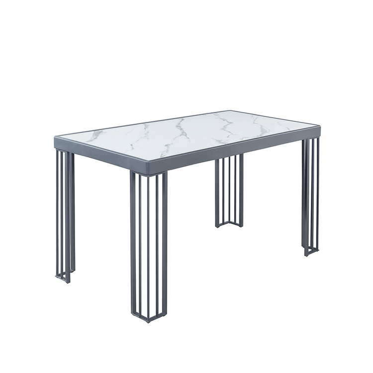 Windsor MDF Marble Effect High Gloss Windsor Dining Table (No Chairs Included) with Optional Gold Or Black Frame