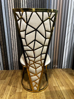 DRAGON DINING CHAIRS WITH OPTION OF GOLD OR SILVER FRAME