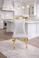 Greek Curved High Back , Sculpted-Leg , Contemporary Dining Chair