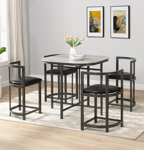 Ace Modern Space Saving  4 Seater Compact Dining Set