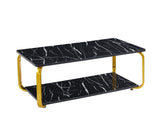 Nyra Black, Grey Coffee Table with Optional Gold Or Black Frame