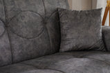 7star Donence Sofabed in Grey in Suede Clic clac 3 Seater Sofabed with Storage & Free 2 Cushions