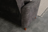 7star Donence Sofabed in Grey in Suede Clic clac 3 Seater Sofabed with Storage & Free 2 Cushions