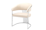 POSH Dining Chair In Chrome Frame Available In Beige , Grey And Black