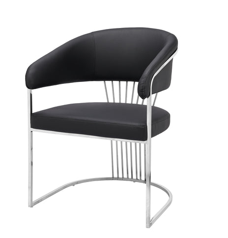 POSH Dining Chair In Chrome Frame Available In Beige , Grey And Black