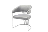 POSH Dining Chair In Chrome Frame Available In Beige , Grey And Black