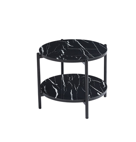 Vina  Black, Grey Coffee Table & Side Table with Optional Gold Or Black Frame