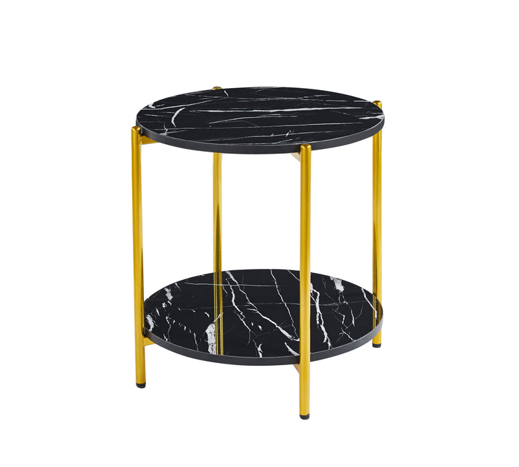 Vina  Black, Grey Coffee Table & Side Table with Optional Gold Or Black Frame