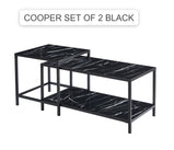 Cooper Set of 2 Piece Coffee Table Set In White , Black And Grey