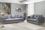 Berlin Sofa Set With Storage 3+2 Seater With Option Gold Or Silver Frame