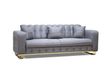 Berlin Sofa Set With Storage 3+2 Seater With Option Gold Or Silver Frame