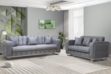 Berlin Sofa Set With Storage 3+2 Seater With Option Gold Or Silver Frame