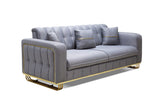 Berlin Sofa Set With Storage 3+2 Seater With Option Gold Or Silver Frame