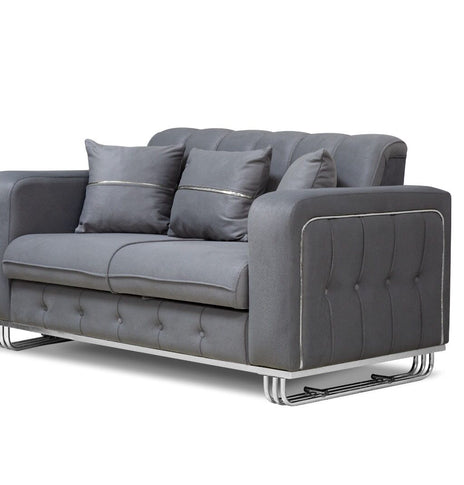Berlin Sofa Set With Storage 3+2 Seater With Option Gold Or Silver Frame