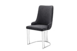 Bruno Faux Leather/Velvet Dining chairs Foam Padded With Optional Gold or Silver Frame Matching legs