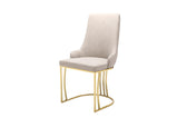 Bruno Faux Leather/Velvet Dining chairs Foam Padded With Optional Gold or Silver Frame Matching legs