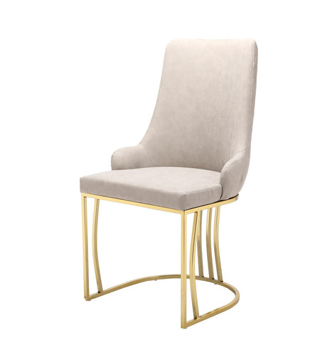 Bruno Faux Leather/Velvet Dining chairs Foam Padded With Optional Gold or Silver Frame Matching legs