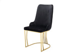 Bruno Faux Leather/Velvet Dining chairs Foam Padded With Optional Gold or Silver Frame Matching legs