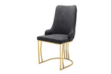 Bruno Faux Leather/Velvet Dining chairs Foam Padded With Optional Gold or Silver Frame Matching legs