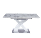 Stello Sintered Ceramaic Stone Or Glass Extending Dining Table