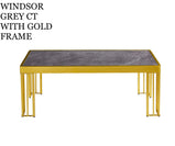 Windsor Black, Grey Coffee Table with Optional Gold Or Black Frame