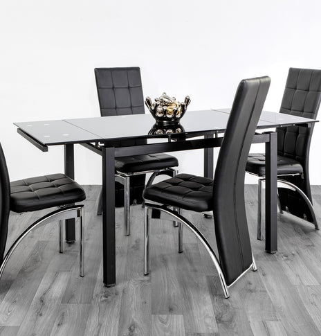HELEN EXTENDING DINING TABLE BLACK
