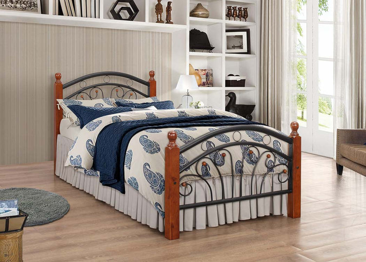 PS102 DIRTY OAK METAL BEDS